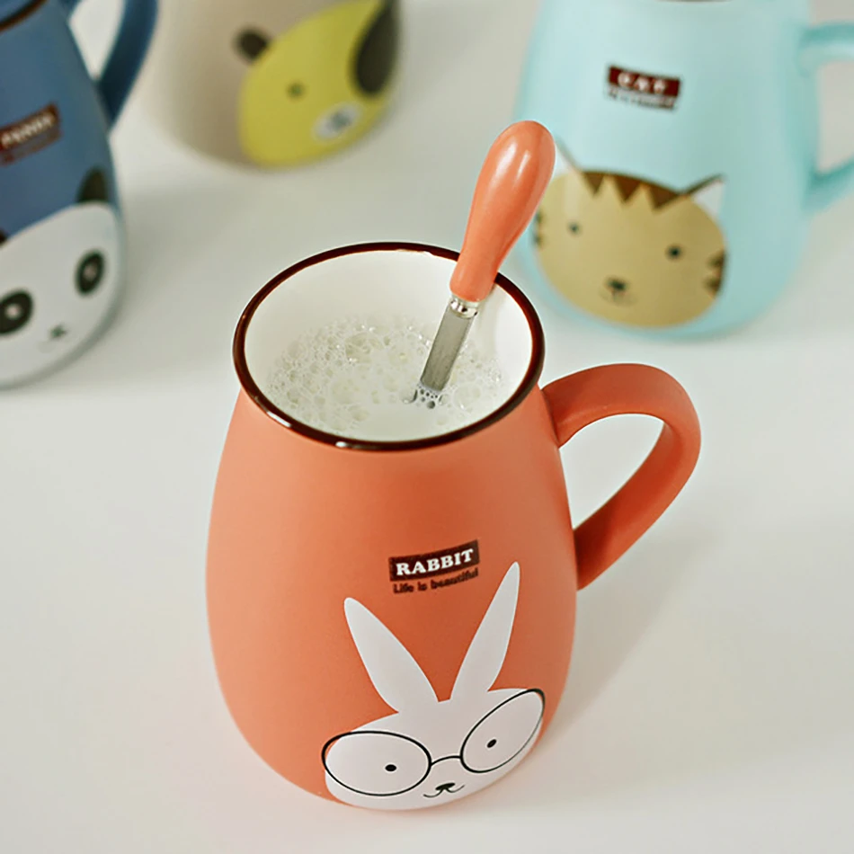 Милая кошка кролик фарфоровые керамические кружки с животным принтом кота