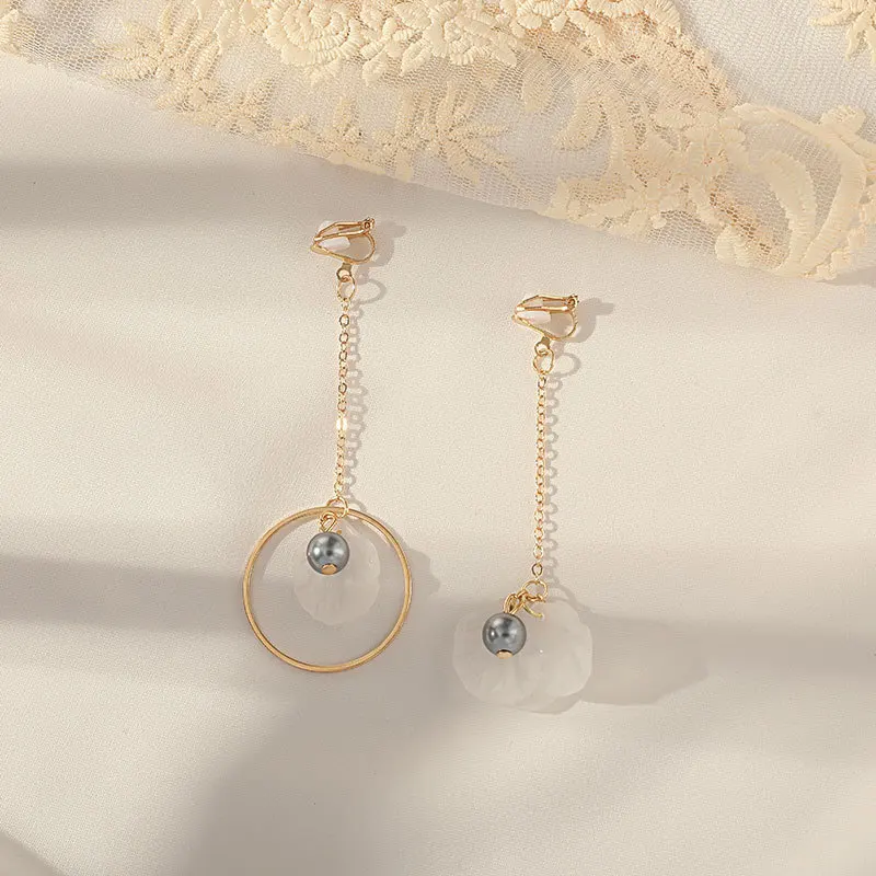 Клипсы для ушей без проколов женские темпераментные Длинные Простые Ювелирные