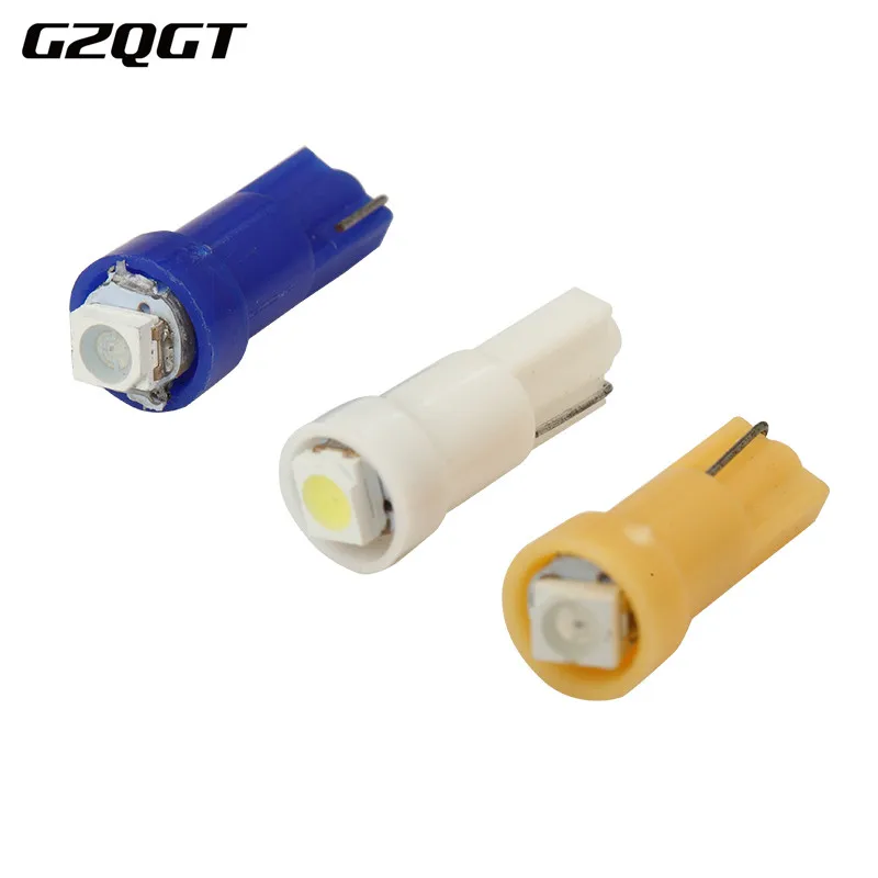 10X T5 1210 1SMD Wedge Led Dashboard White Red Blue Green Yellow Pink Car Auto Light Interior Bulb Side Lamps DC 12V | Автомобили и