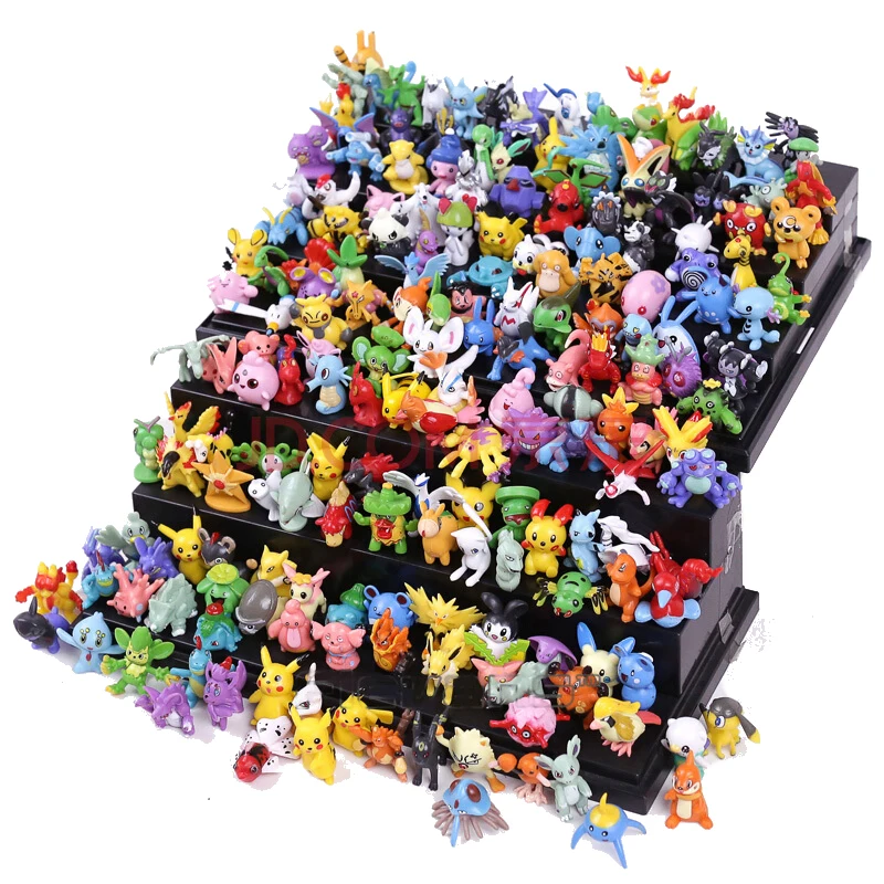 144 Tomy Pokemon mini doll models with different styles Pokémon Pikachu Anime Character Collection Toy Dolls Children’s Gifts