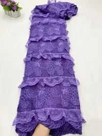 

high quality african dry lace fabric with aflower 2021 newest embroidery 100% cotton swiss voile laces in switzerland fabric