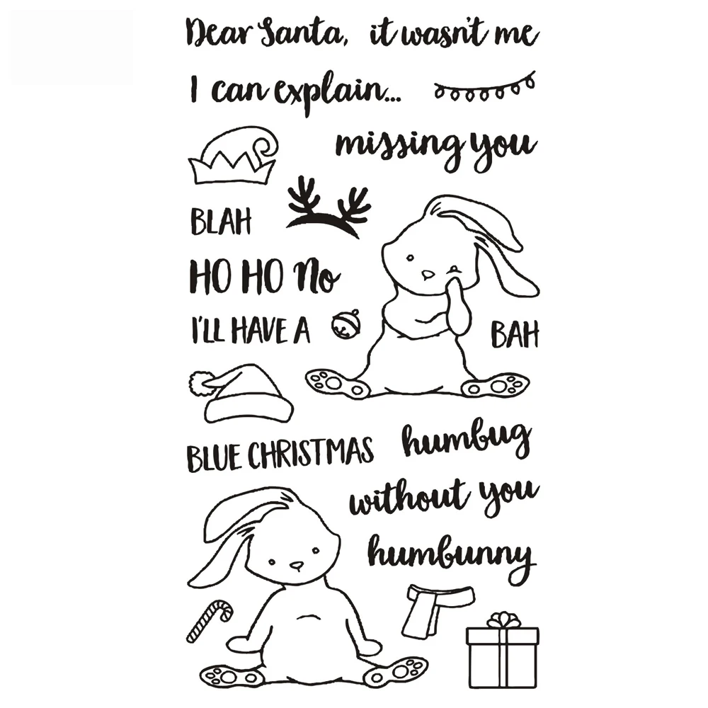 

Rabbit Transparent Clear Silicone Stamp/Seal for DIY scrapbooking/photo album Decorative clear stamp