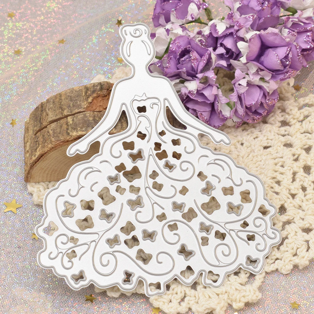 Металлические Вырубные штампы для свадебной карты девушки невесты скрапбукинга