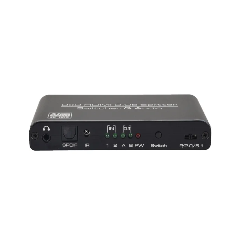 4K 60 Гц HDMI-совместимый коммутатор 2 в 2 выхода HDMI-совместимый коммутатор 2,0 2X2 HDR 3D HDCP2.2 адаптер для PS3 PS4 Pro Dolby атмосферs от AliExpress WW