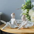 Декоративная керамическая балетная фигурка для кукольная статуэтка, украшение для дома, гостиной, спальни, креативные подарки, садовая фигурка