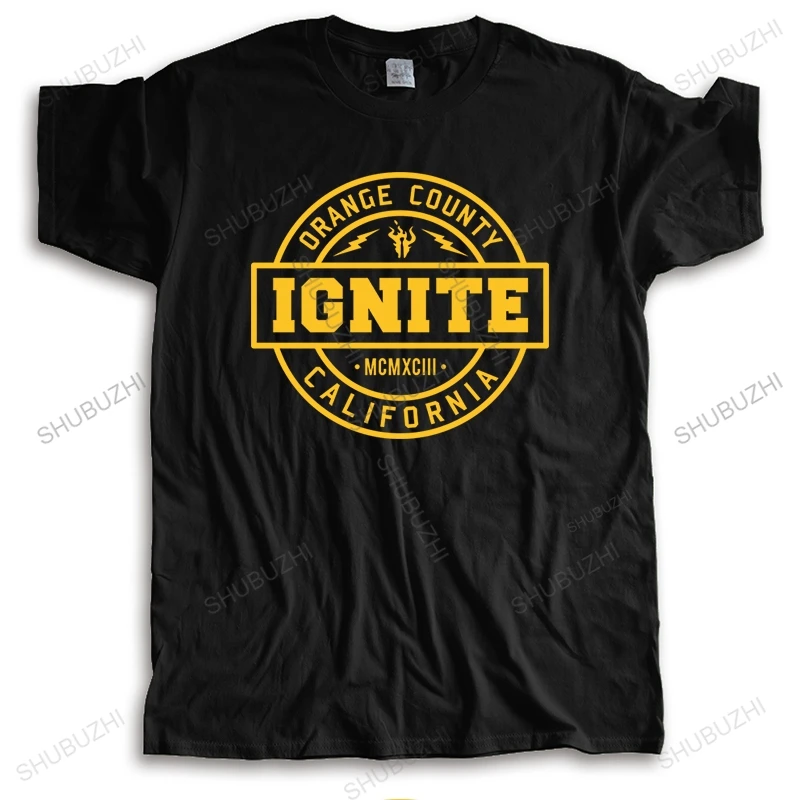 

Футболка мужская свободного покроя, модная уличная одежда, топ с принтом «Апельсиновая уезд», Калифорния, большие размеры, черный цвет