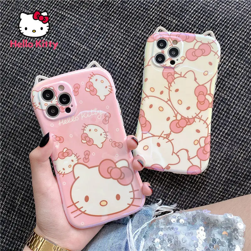 

Hello Kitty Cute Phone Case for IPhone 6S/7/8P/X/XR/XS/XSMAX/11/12Pro/12mini Phone Pink Cute Silicone Soft Case Case Cover