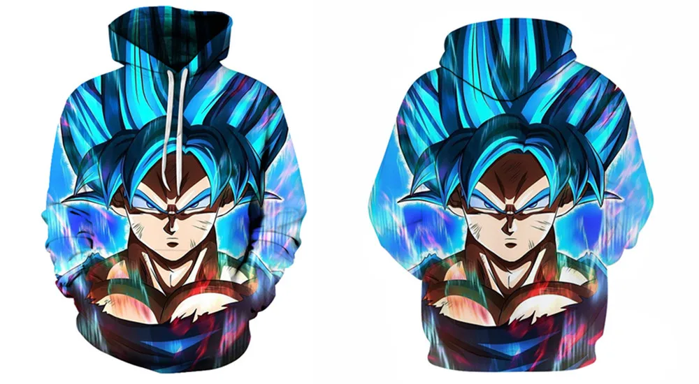Дизайн Dragon Ball Z Goku толстовки DBZ толстый Гоку печать 3D Толстовка с капюшоном для мужчин и женщин Harajuku верхняя одежда унисекс Толстовка