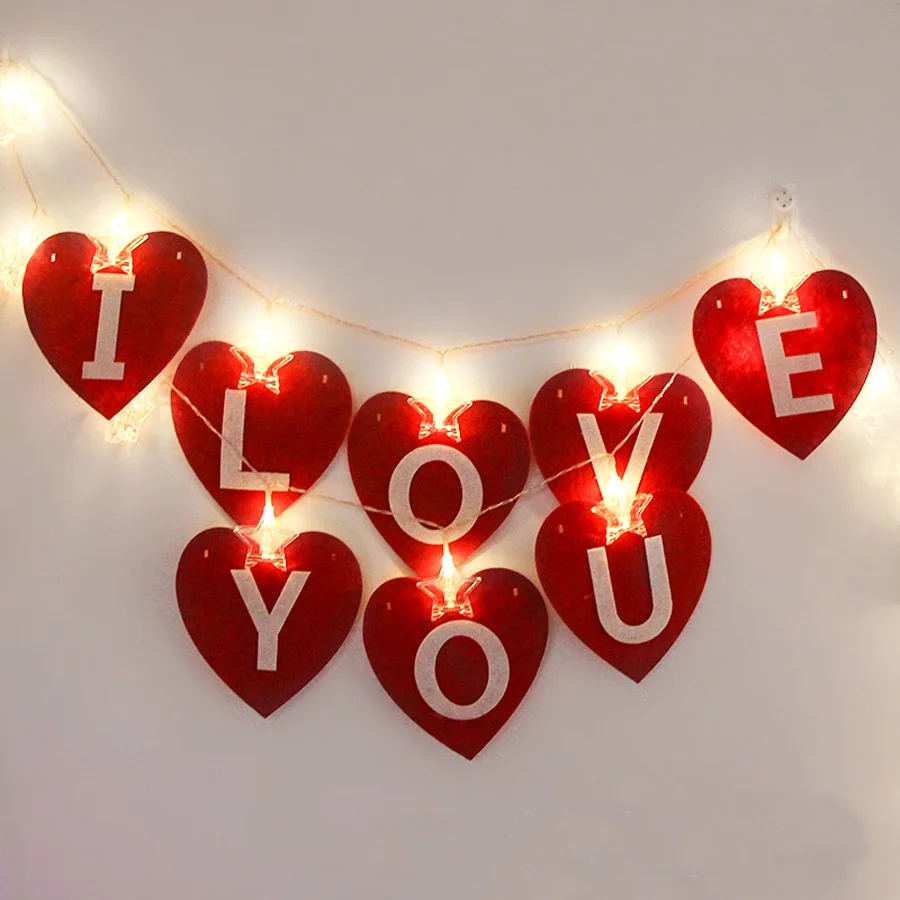 Новогодние украшения гирлянды открытки фото зажим 1 5 м10led 3м20led 6м40led Звездные с