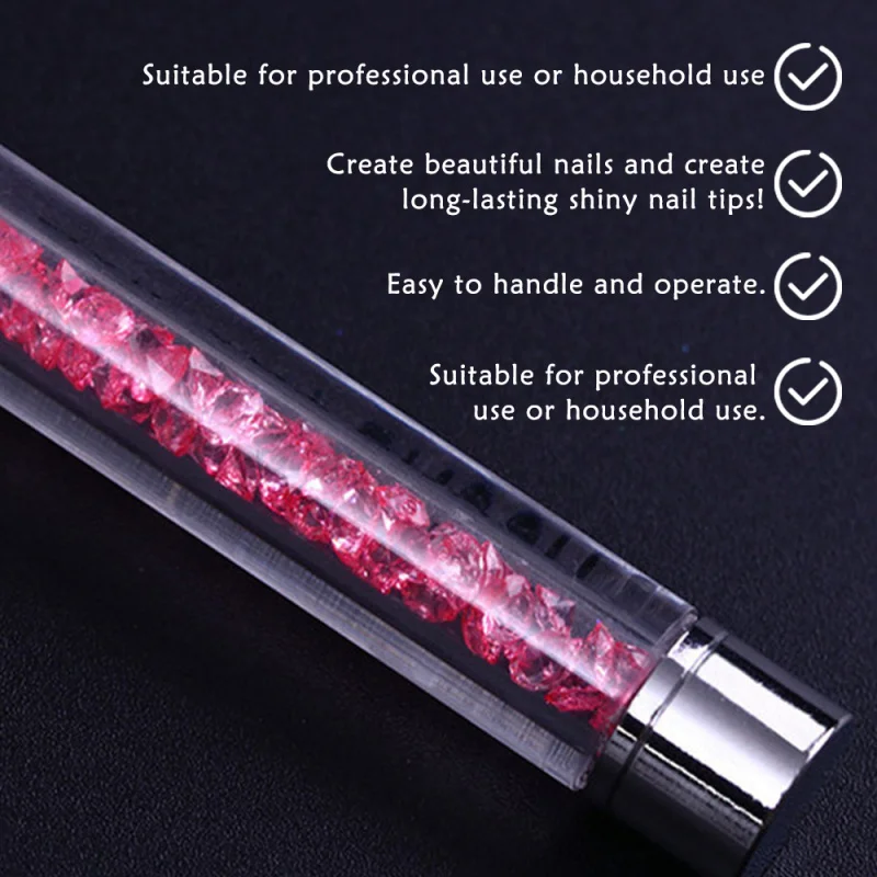 

Rhinestone Handle Nail Brush Gradient Dust Glitter Powder Remover Nail Art Drawing Pen Painting Manicure Brushes Nail Art Brush