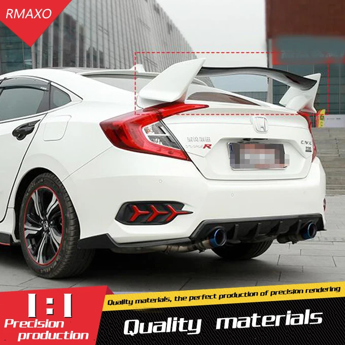 Для 16 civic TYPE-R Civic Спойлер ABS Материал заднее крыло автомобиля праймер цвет задний