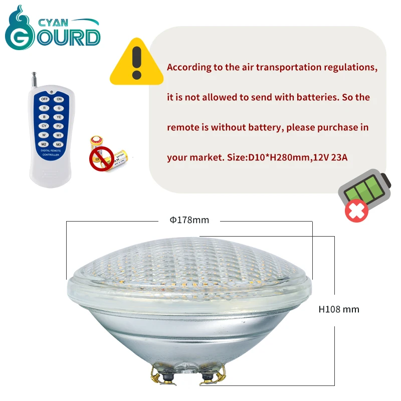 Par56 Плавательный Бассейн светильник светодиодный IP68 Подводный 36W70W ACDC 12V Вольт RGB изменение цвета дистанционного заменить 300w галогенные