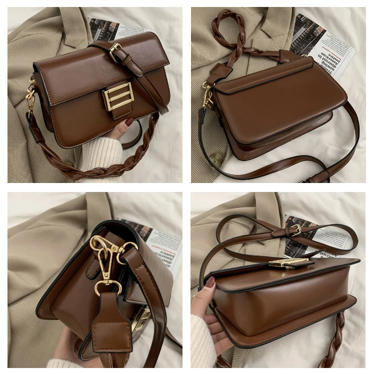 

Retro Vintage Black Female Shoulder Bags Quality Leather Tote Bag Hasp Messenger Bag 2020 New Elegant Ladies Handbags Sacs Cabas