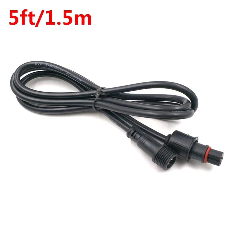 ETOP 10 шт./партия 1,5 м/5 футов 3 ядра черный 18awg ip65 водонепроницаемый кабель-удлинитель с разъемами 13,5 мм/18,5 мм/xconnect
