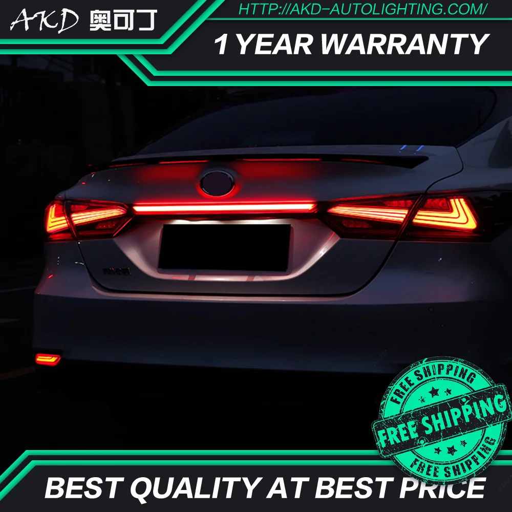 AKD тюнинг автомобильные задние фонари для Toyota Camry 2018 гибридные светодиодный ные