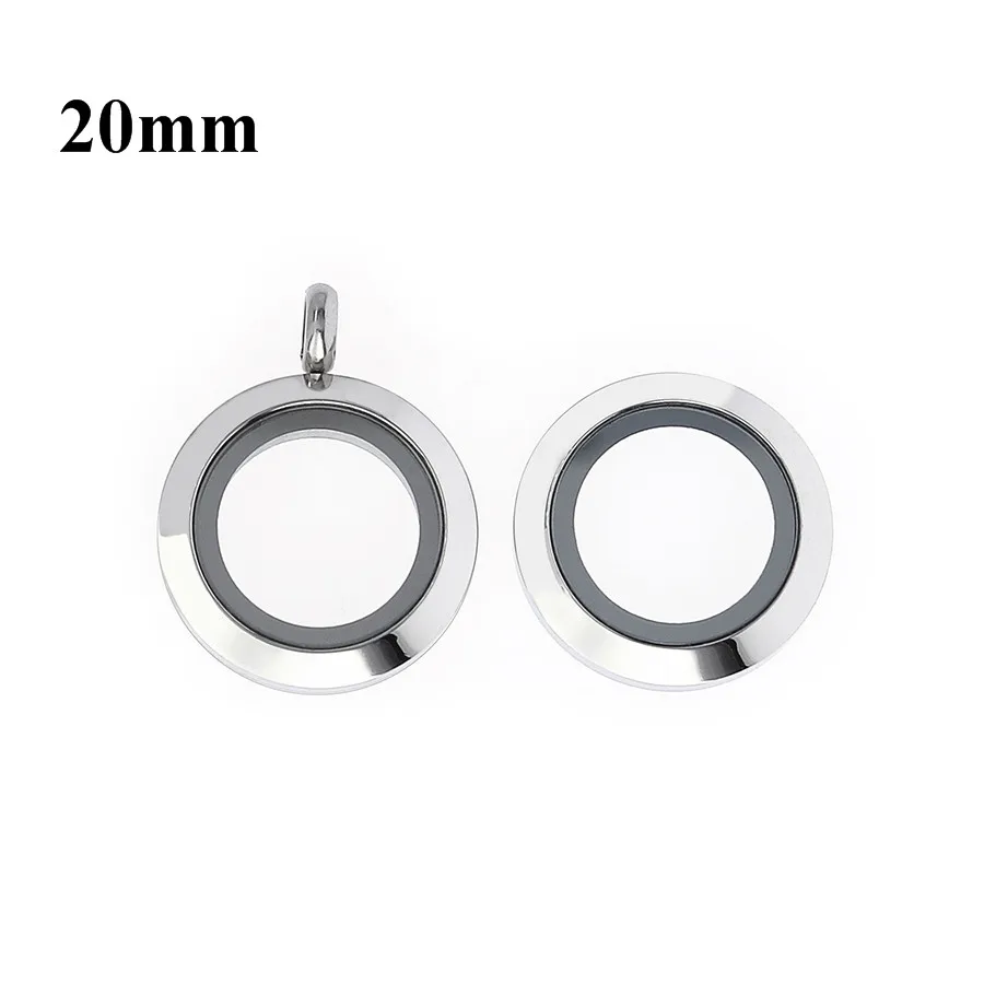 20mm plain twist 10 шт./лот 20 мм/25 мм/30 мм 316L нержавеющая сталь+ стеклянный плавающий медальон прозрачные стразы медальон для плавающего медальона шармы на память - Окраска металла: 20mm plain twist