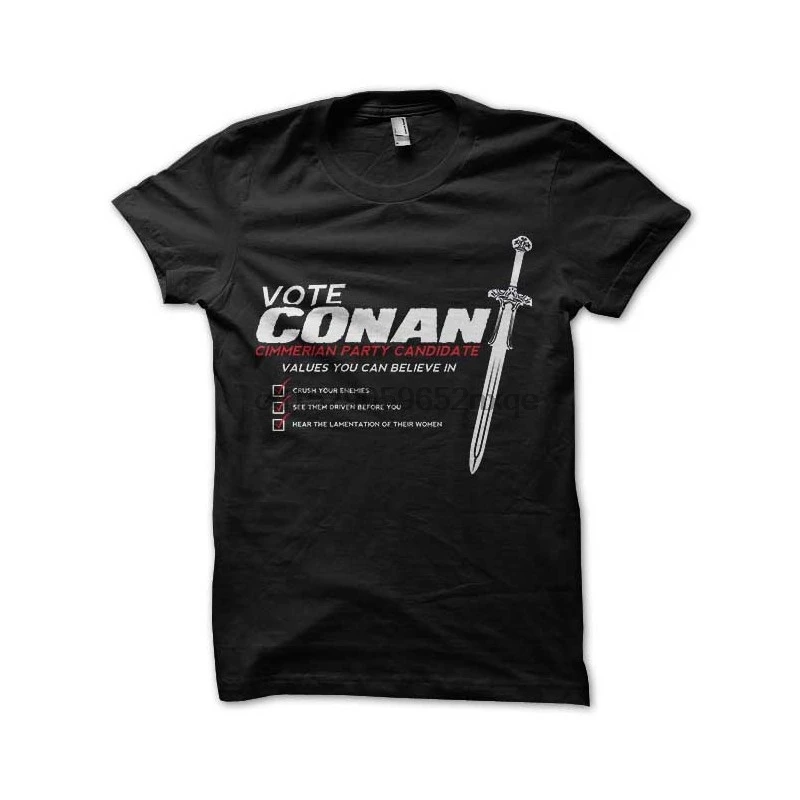 Футболка Мужская/Женская/мужская с надписью vote conan | Мужская одежда