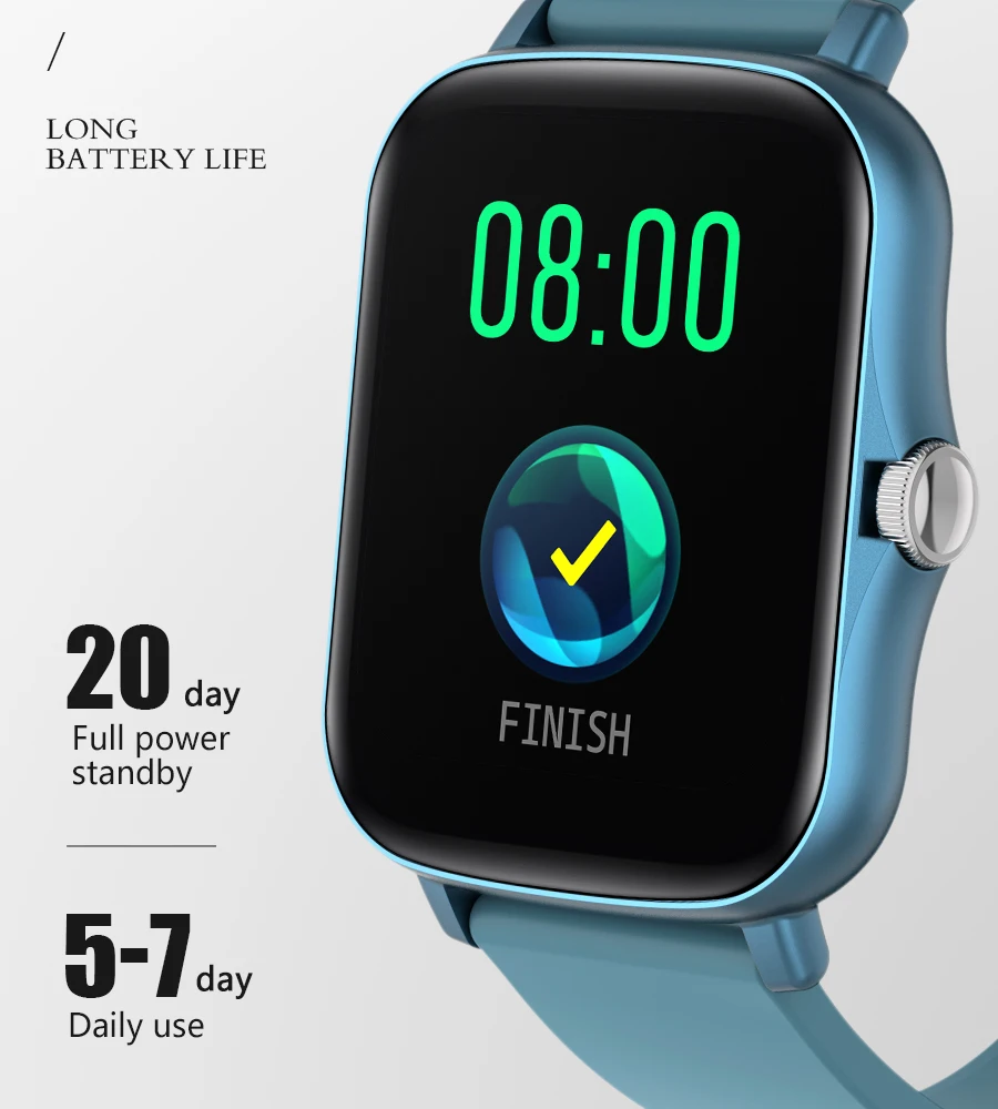 

Lemfo Y20 Smartwatch Men 2021 Large HD Screen Heart Rate Sleep Monitor Smart Watch Women Fitness Bracelet Pk P8 Plus Smartwatch