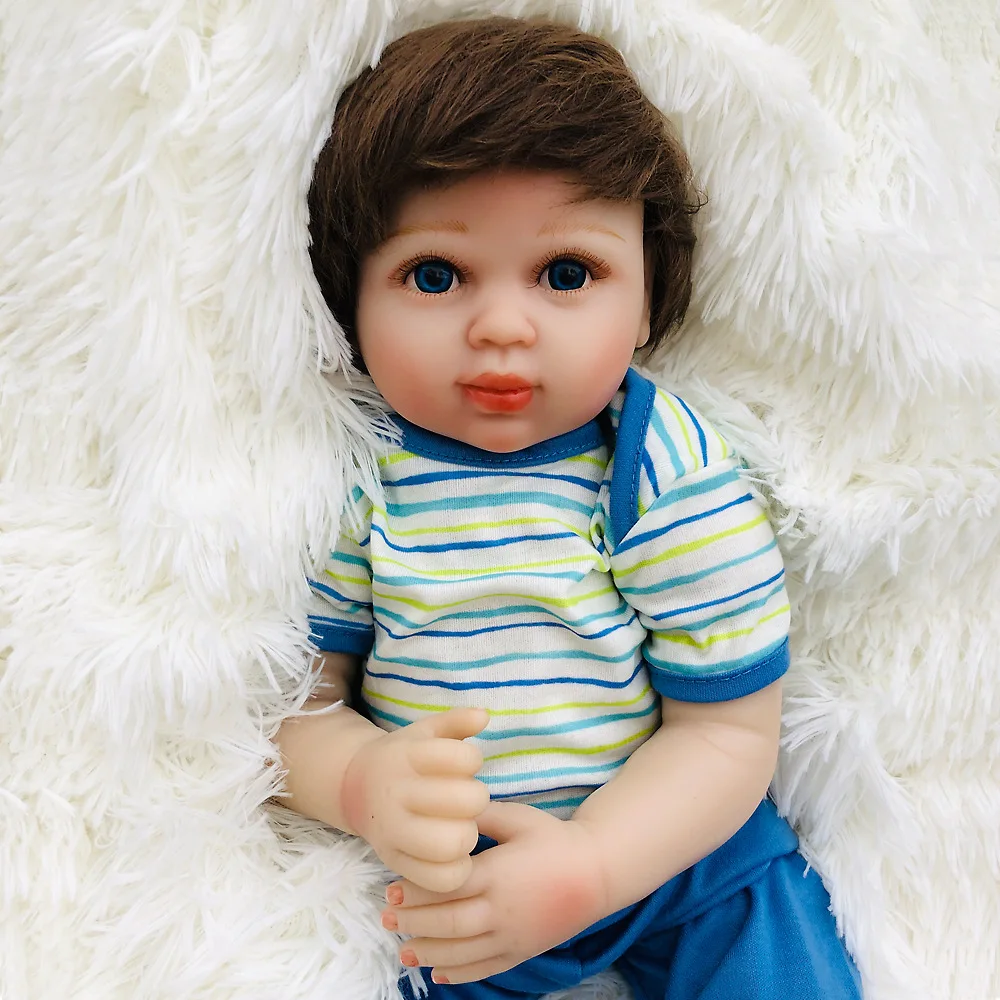 NPK Новый Boneca Reborn 20 дюймов Мягкие силиконовые виниловые куклы 50 см мягкие Baby Doll