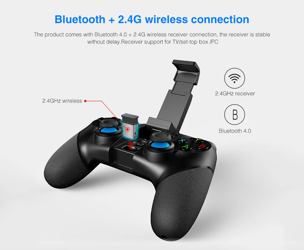 Ipega PG-9156 Bluetooth геймпад с 2 4G беспроводным приемником игровой контроллер джойстиком