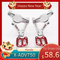 motorcycle accessories folding rear foot pegs footrest passenger rear foot set for honda x adv xadv x adv 750 xadv750 2017 2018