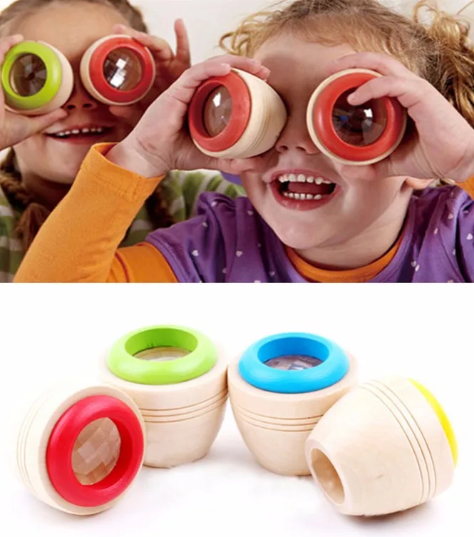 Wood Bee-eye Interesting Effect Magic Kaleidoscope Explore Baby Kids Children Learning Educational Puzzle Toy