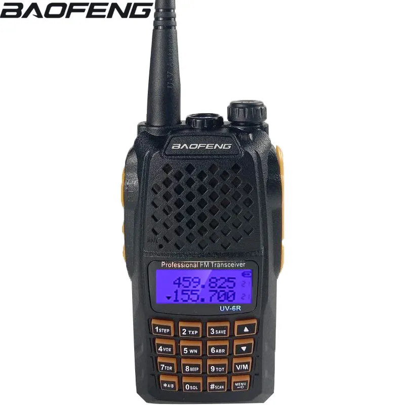 

Портативная рация Baofeng UV-6R UV6R U/VHF 400-520 МГц, портативный двухдиапазонный любительский двухсторонний радиоприемник CB PTT, приемопередатчик с ЖК-...