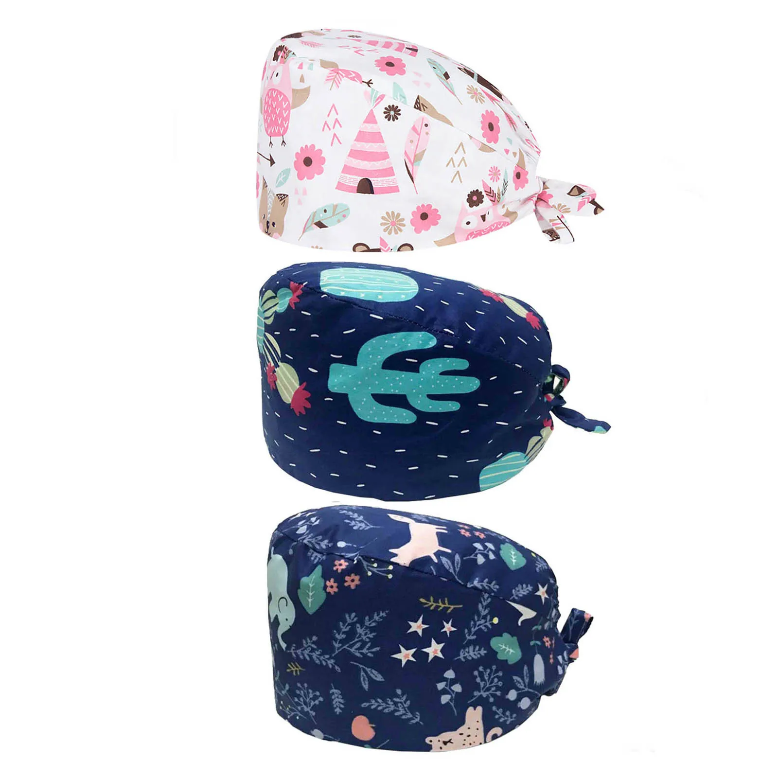 

women's scrubs caps Sweat-absorbent Elastic Section pet grooming nursing work hats lab scrub hat veterinaria gorros quirurgicos