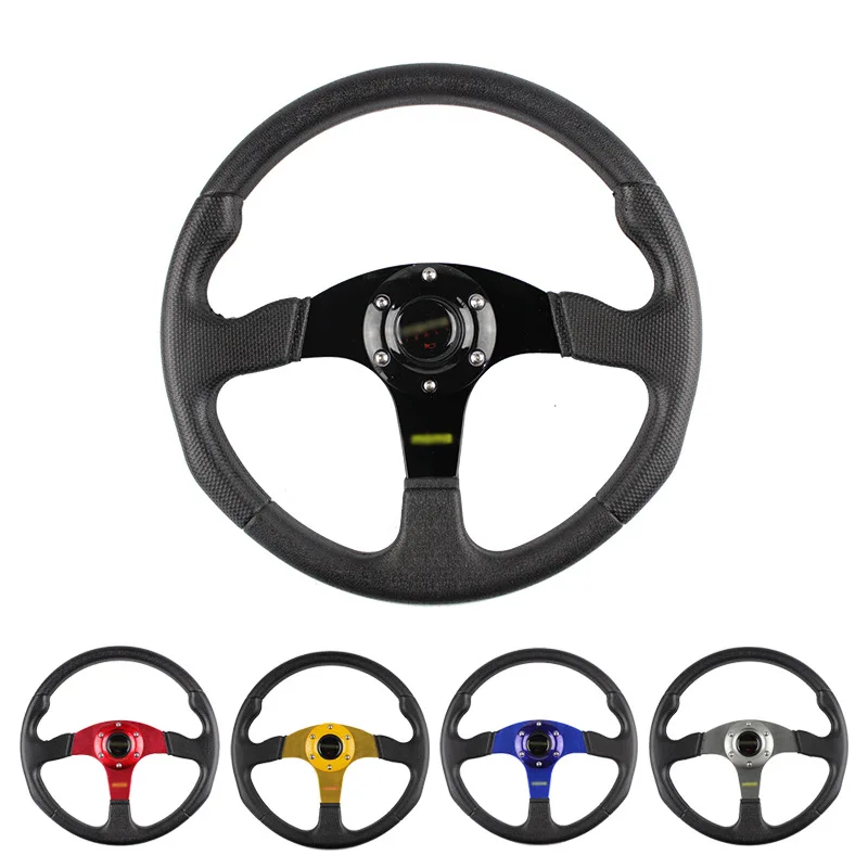 

Модифицированное Автомобильное рулевое колесо из искусственной кожи гоночное Рулевое колесо для конкурентоспособных игр рулевое колесо 13...