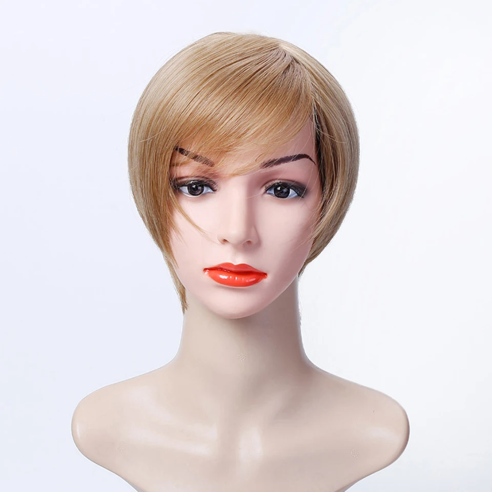 Искусственные волосы натуральные прямые короткие парики стрижка Фея для женщин