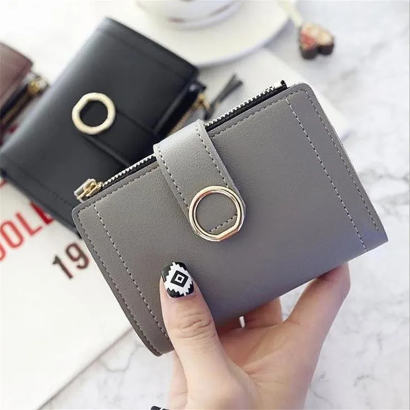

2020 Women Fashion Small Wallet New Solid Leather Purse Brand Ladies Clutch Card Bag Female Purse Money Card Holder Mini Wallet
