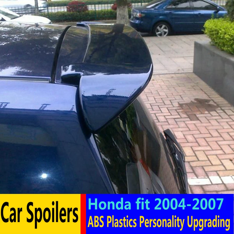 Для Honda Fit спойлер 2004-2007 Премиум абс материал заднее крыло автомобиля праймер цвет