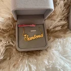 Персонализированные Имя корона ожерелье ручной работы заказной курсивный шрифт табличка кулон из нержавеющей стали цепь ювелирные изделия подарки на день рождения