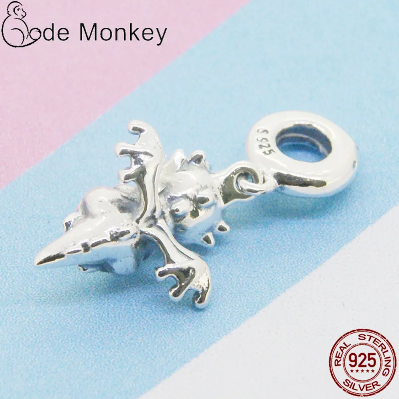 CodeMonkey хит продаж Стерлинговое Серебро 100% пробы амулеты летающего дракона бусины