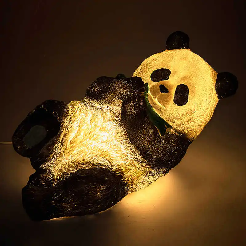 

Creative Panda Lawn Light for Resort Grassland Courtyard Garden Villa Animal Landscape Lamp Real Estate Park Decorative Lighting