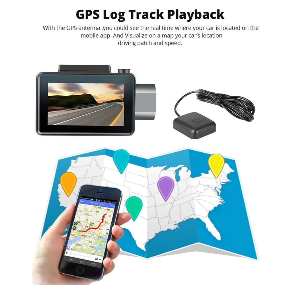 K9 3,0 экран Android 5,0 Автомобильный видеорегистратор камера 1080P gps-навигатор с разрешением Full HD регистратор видео рекордер 3g WiFi двойной объектив Dashcam
