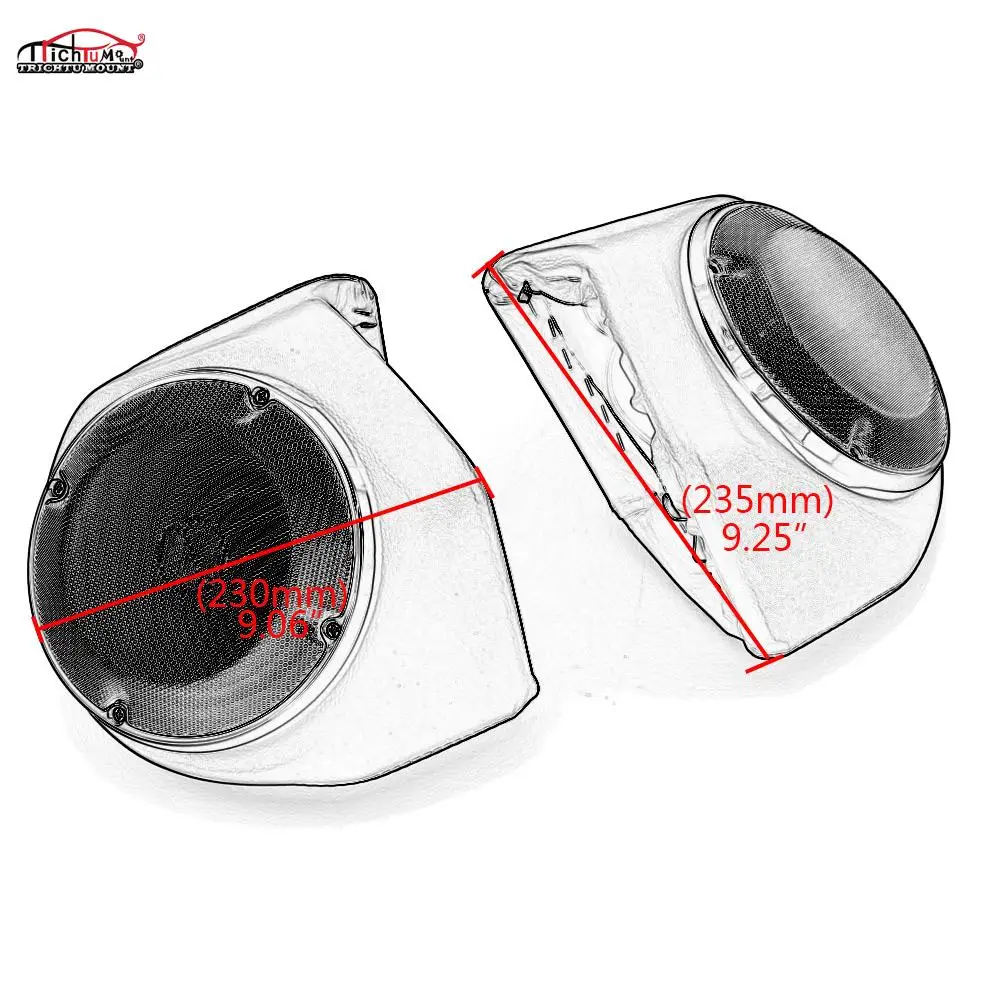 

Motorcycle Tour Pack Rear Speaker For Harley Touring Electra street glide Ultra Limited Road King FLHR FLHX FLHT FLTR