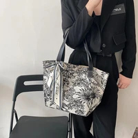 luxury canvas handbag for women fashion brand designer bag jacquard embroidery female girls shopper canvas tote shoulder bag