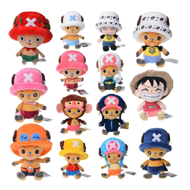 

20-30CM Anime Stuffed One Piece Chopper Cosplay Sabo Sanji Soft Plush Toys Party Decorations Dolls Cartoon Anime Figure Dolls