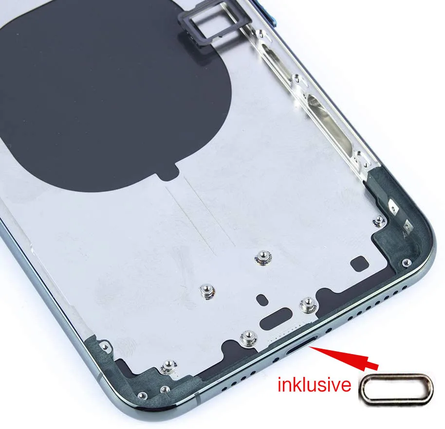 

Back Housing cover Replacement For iphone 11 Pro max 11Pro Battery glass Rear Door Chassis with Frame & sim tray