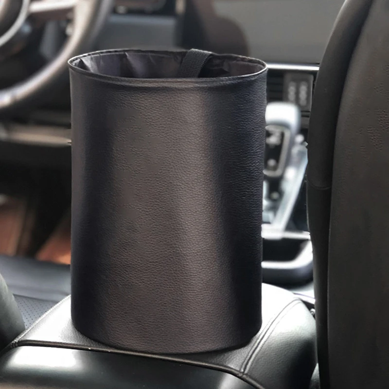 

Car Storage Busket Interior Rubbish Container For Waste Organizer Holder Universal Garbage Can Trash Bin Folding Car Organizer