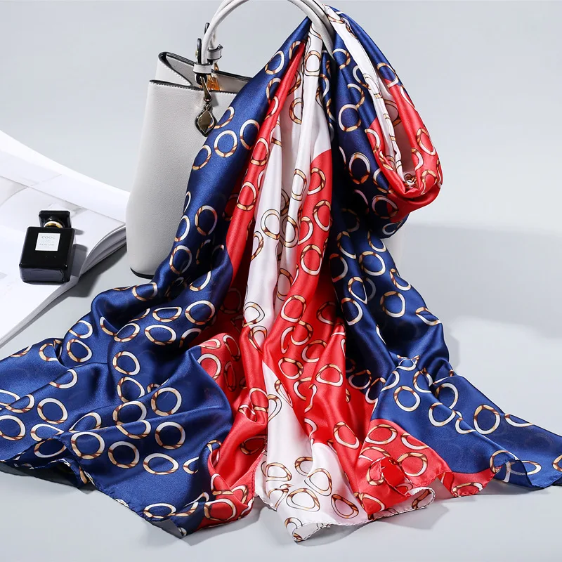 

2020 Women Silk Scarf Spring Fashion Shawl Decoration Thin Infinity Scarf Scarf Women Luxury Scarf Long Silk Scarf 90*180cm