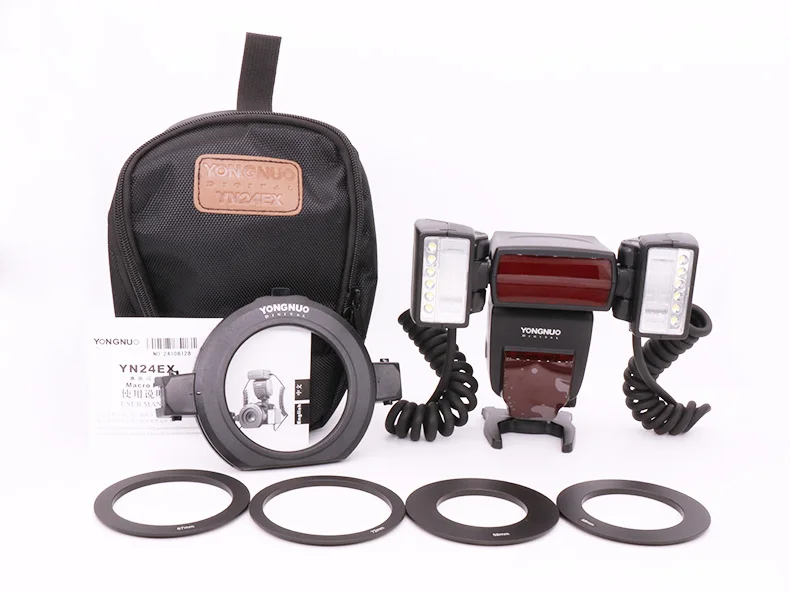 Кольцевая вспышка Yongnuo YN24EX YN24 EX E-TTL Twin Lite для макросъемки Вспышка Speedlite камер Canon