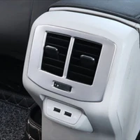 sbtmy car styling rear back air conditioning outlet vent stainless steel garnish frame for volkswagen t cross tcross 2019 2021