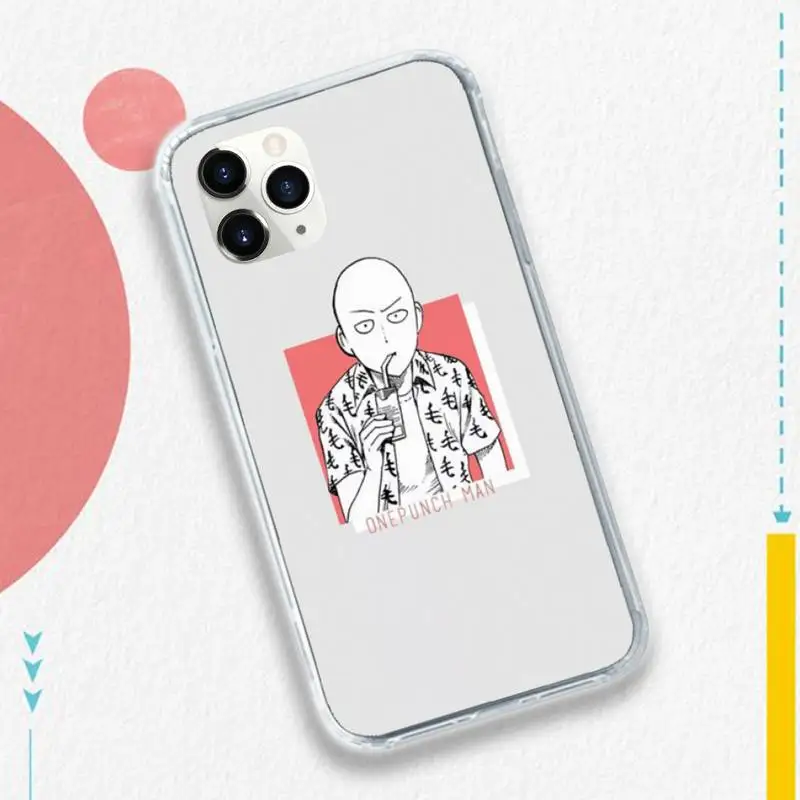 

Japan anime One Punch Man Phone Case for iPhone 11 12 mini pro XS MAX 8 7 6 6S Plus X 5S SE 2020 XR