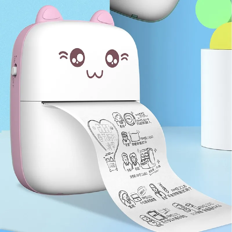 

Portable Mini Thermal Printer Wireless Bluetooth Paper Photos Label Memo Shopping List Printing For Android IOS Phone Printers