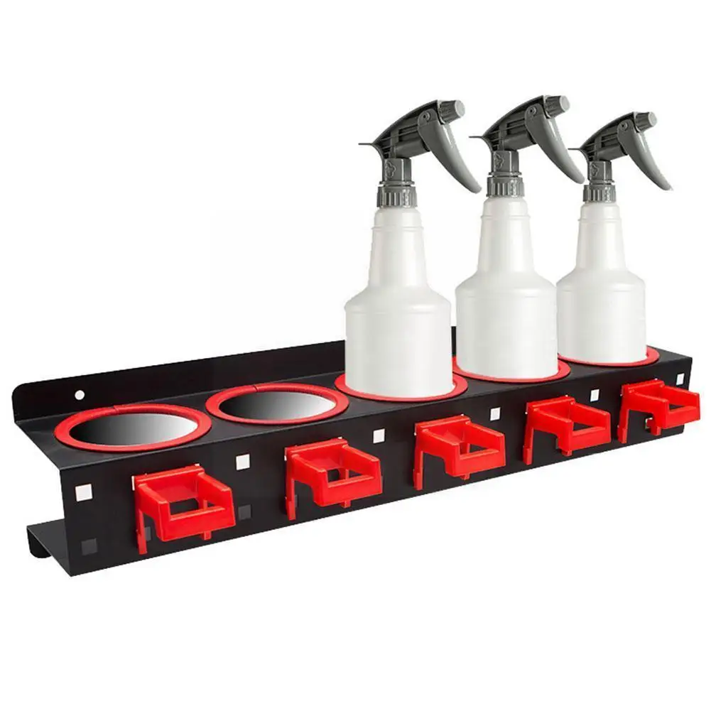 

Quality Spray Bottle Storage Rack Abrasive Material Accessory Beauty Hanging Cleaning Shop Tools Display Detailing Rail Car S3W7