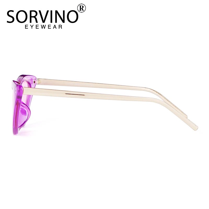 SORVINO классические полупрозрачные фиолетовые солнцезащитные очки кошачий глаз