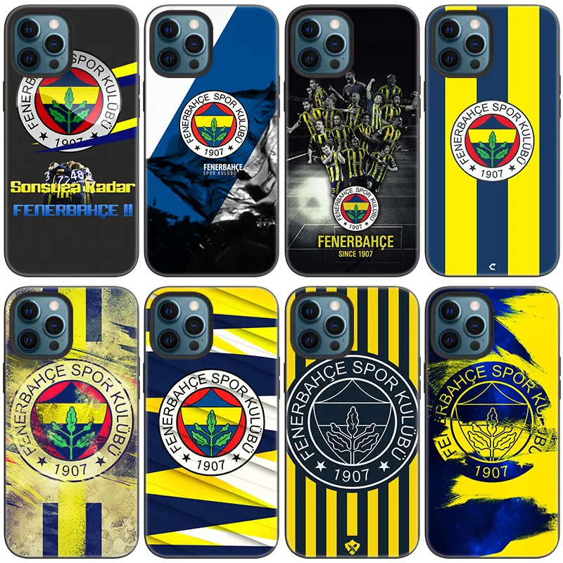 

Turkey Fenerbahce Football Case For Apple iPhone 13 12 Mini 11 Pro Max 7 8 XR X XS MAX 6 6S 7 8 Plus 5 5S SE 2020 Black Cover