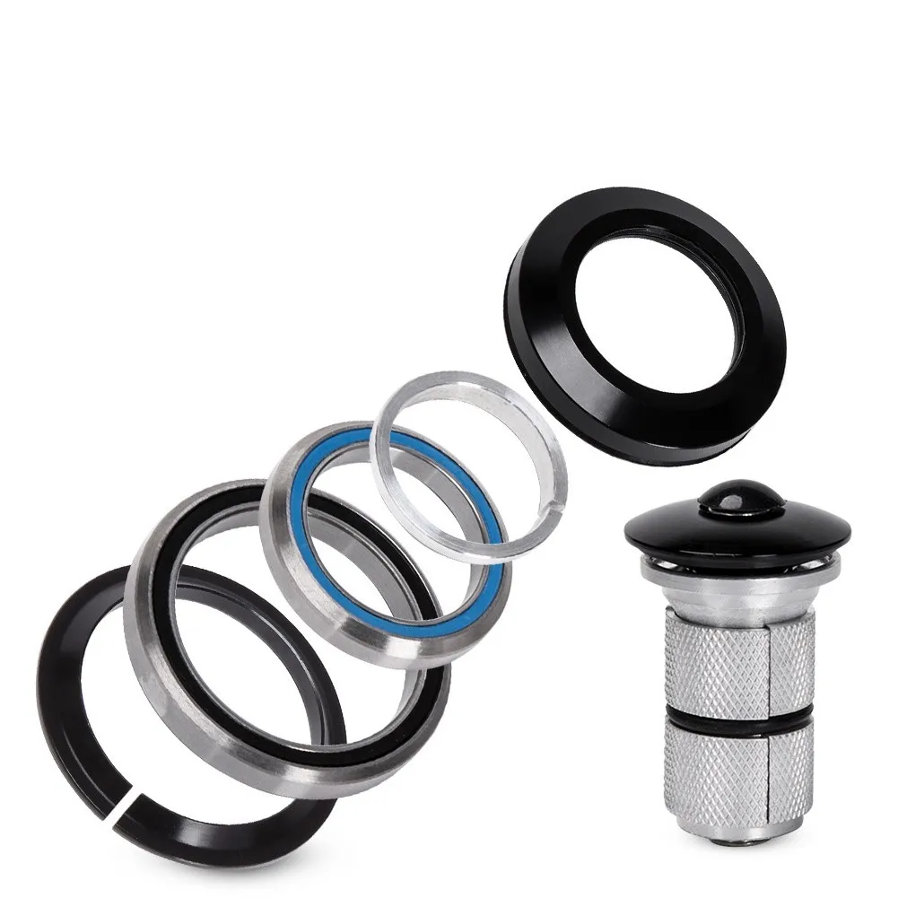 

MTB Bike Headset 42mm 41.8mm 52mm Mountain Bicycle Expander Bearings Taper Headsets Straight Tapered Tube For 28.6mm Fork